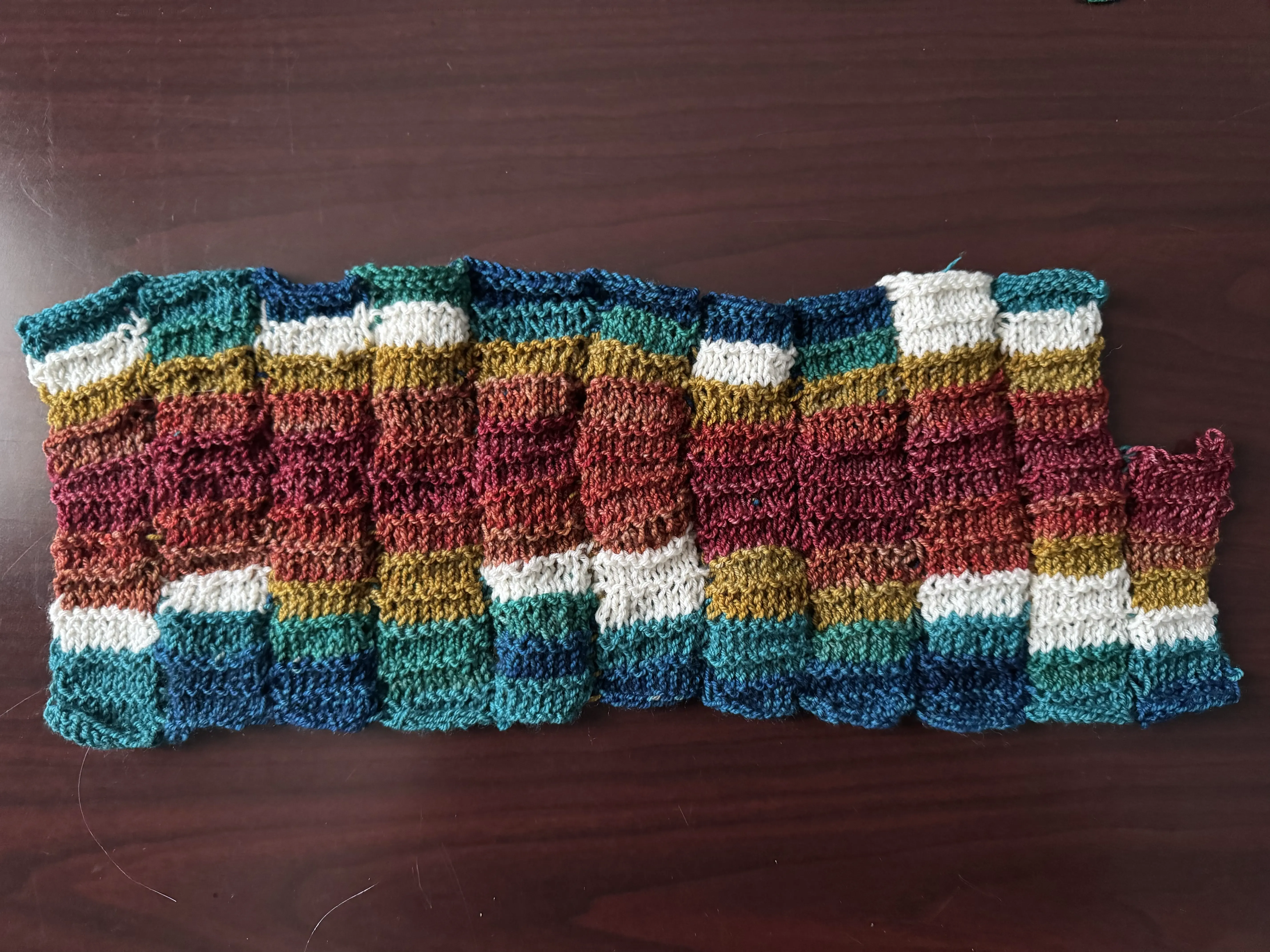 temperature blanket for Huntingdon, PA 1975-2025 by Kim Roth
